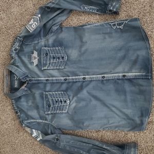 Roar long sleeve button down shirt xxl